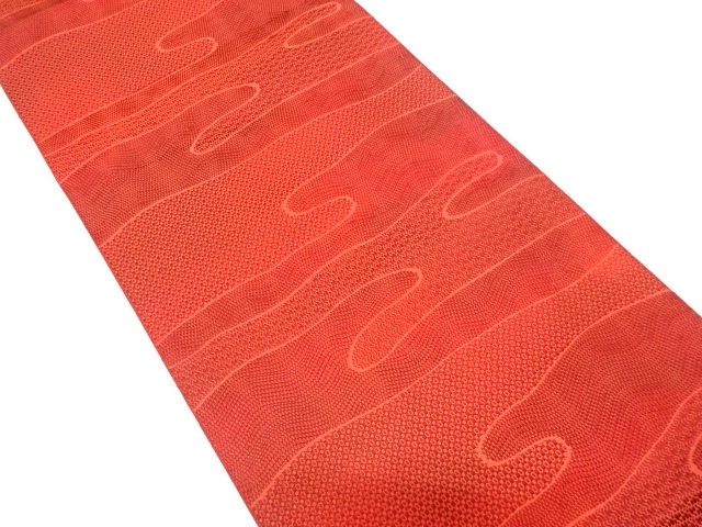 霞模様織り出し　袋帯